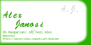 alex janosi business card